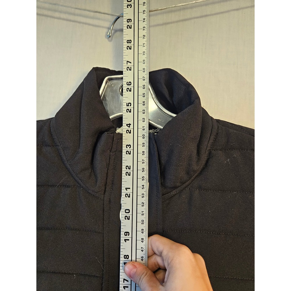 Reebok Womens Black Quilted Puffer Vest Full Zip Mock Neck REW233OW01 Size M - Picture 2 of 9